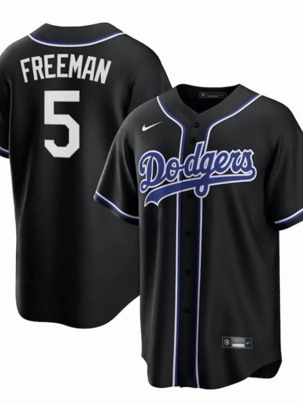 Nike Freddie Freeman Los Angeles Dodgers Black Stitched Jersey - Various Sizes